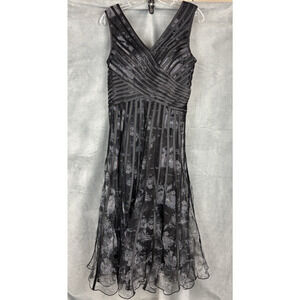 Mgiacy Dark Floral Tulle Midi Dress Size S Whimsigoth Fairy Grunge Dark Romantic